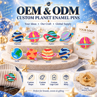 OEM ODM Maßgefertigte Planeten-Emaille-Pins mit Geringer Mindestbestellmenge, Individuelles Logo, Personalisierte Verpackung, Großhandelsgeschenke für Marken