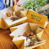 Boîte à compartiments pour wraps de kebab, personnalisable, pour restaurant halal