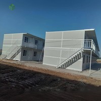 Casa Contenedor Plegable Prefabricada de Instalación Rápida, Dormitorio Temporal Móvil, Moderna, Blanca, de 20 pies