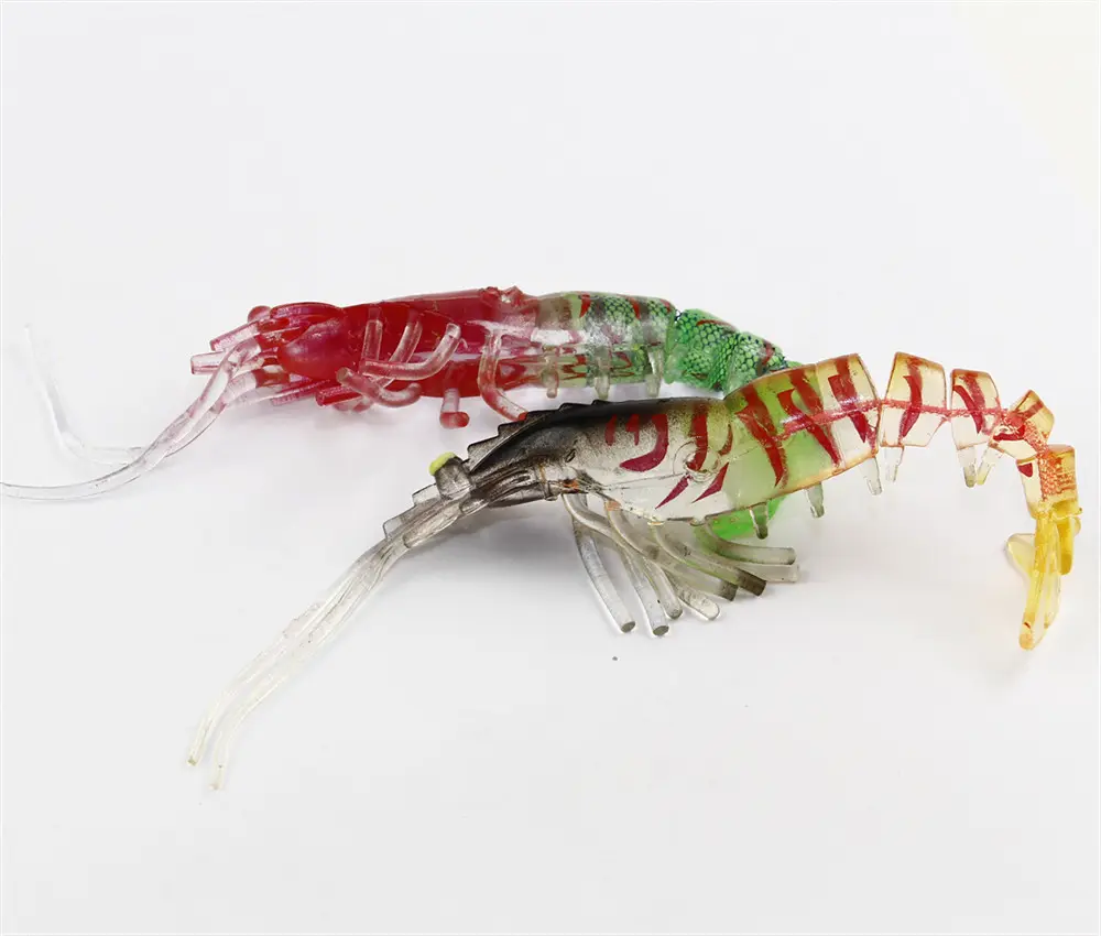 Wholesale TPE soft shrimp lure Luminous eyes Fishing Lures