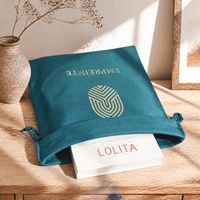 Pochette en toile de coton écologique avec cordon de serrage, logo personnalisé imprimé, sac à chaussures et sous-vêtements en toile, sac anti-poussière avec cordon de serrage