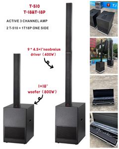 Kotak speaker kayu jangkauan penuh, 5 inci sistem suara konser dj profesional, kolom line array dalam ruangan luar ruangan - Product Image 2