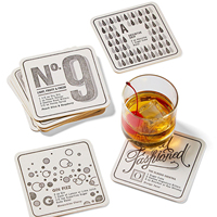 Sous-verre élégant en papier absorbant jetable avec logo personnalisé pour la décoration de table de mariage