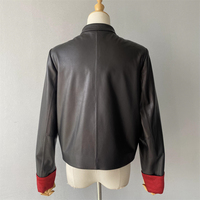 Nouvelle Veste en Cuir de Moto Imperméable en Peau de Mouton Véritable Souple pour Femme, Style Streetwear, Vente en Gros, Logo Personnalisé OEM, Collection Automne
