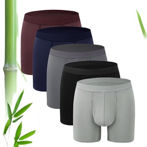 Caleçons mi-taille respirants en fibre de bambou pour hommes, taille US, <span class=keywords><strong>type</strong></span> long, pour le sport - Product Image 1