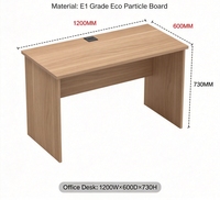 Bureau de travail moderne et simple pour la maison, bureau d'ordinateur en bois de 120 cm avec armoire, table de bureau en panneau mélaminé E1