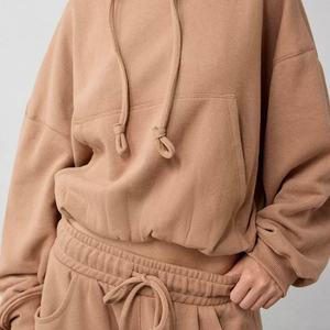 Ensemble sweat-shirt à capuche bouffant et pantalon de survêtement long à jambe large, personnalisé avec logo OEM, haute qualité, style OOTD - Product Image 3