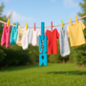 ILAN Mollette in Legno 3.0 Cm 20 Pezzi Blu per Asciugare il Bucato - Product Image 3