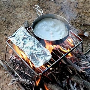 Grille de <span class=keywords><strong>Camping</strong></span> Portable, support de cuisinière de <span class=keywords><strong>Barbecue</strong></span>, feu de camp en plein air, <span class=keywords><strong>gaz</strong></span> de charbon de bois, <span class=keywords><strong>Camping</strong></span> en acier inoxydable, Mini support pliant - Product Image 5