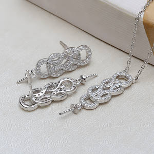 Colgante de Plata S925 con Perla de 7-13 mm, Pendiente de Oreja con Diseño de Cabeza Femenina, Conjunto de Joyería DIY con Bandeja Vacía 3156, Accesorios de Moda - Product Image 2