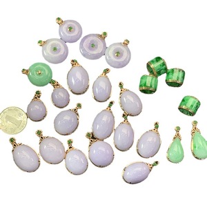Certifié Grade A Birman <span class=keywords><strong>Jade</strong></span> <span class=keywords><strong>Jade</strong></span> 18K <span class=keywords><strong>Or</strong></span> Violet Fluorescent Vert Sécurité Boucle <span class=keywords><strong>Pendentif</strong></span> <span class=keywords><strong>Or</strong></span> Incrusté de <span class=keywords><strong>Jade</strong></span> - Product Image 5