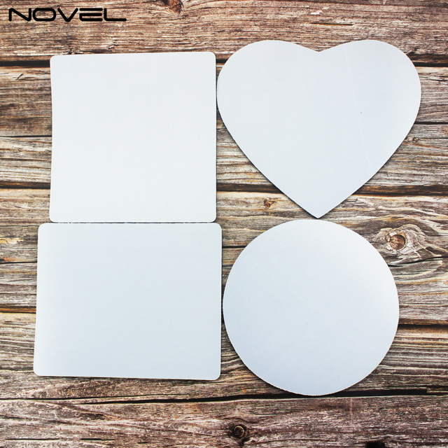 NOVELSUB Sublimation Blank Mouse Pad Silicone Rubber Mouse Pad Heart Transfer Printable With Different Thickness and Shapes