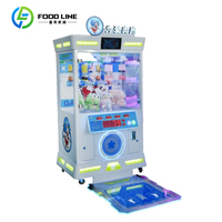 Machine à griffes LED colorée en fer et métal miniature pour 1 joueur, pour animaux en peluche, pour usage en arcade
