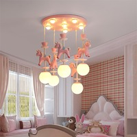 Lampe suspendue pour chambre d'enfant rose et bleue, dessin animé créatif, lampe pour chambre de garçon et de fille, lampe de plafond pour chambre d'enfant/chambre à coucher