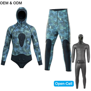 Traje <span class=keywords><strong>de</strong></span> Buceo Personalizado <span class=keywords><strong>de</strong></span> Dos Piezas, 5mm, Cuerpo Completo, Neopreno <span class=keywords><strong>de</strong></span> Celda Abierta, Sin Cremallera, para Pesca Submarina, para Hombres y Mujeres - Product Image 1