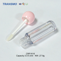 Emballage cosmétique, tubes à gloss à lèvres en plastique transparent, contenants vides de 3 à 5 ml, recyclables, personnalisables, MOQ12000, compatibles avec le blush
