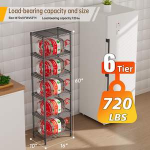 Estanterías Metálicas, Estantes de Alambre Ajustables, Estante de Almacenamiento, Estante Estrecho para Lavandería, Baño, Cocina, <span class=keywords><strong>Despensa</strong></span>, Armario, Oficina - Product Image 3