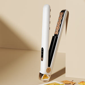 Mini fer à lisser sans fil rechargeable par USB Céramique portable avec affichage LED Plaque PTC pour usage domestique voiture extérieur Fer plat - Product Image 6