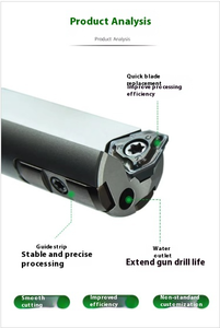 Präzisions bohrer für Inconel/Titan-Pistolen 3-30mm Durchmesser 100psi Internes Kühlmittel 30xD Tiefe mit Austausch der Titex DLC-Beschichtung - Product Image 2