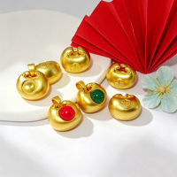 Pendentifs Breloques Mignons en Forme de Caractère Fu, Style Chinois, Motif Cadenas Mignon, pour Colliers DIY, Chaînes de Pull, Apprêts de Bijoux, Vente en Gros