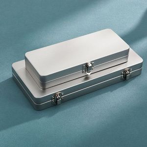 Caja de almacenamiento de metal Xi Peptide, rectangular, portátil, con tapa, para papelería, estuche para lápices, 100g, A1-1 - Product Image 3