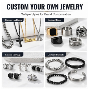 Colliers chaîne trombone personnalisés Yogoo pour hommes, collier ras du <span class=keywords><strong>cou</strong></span> en acier inoxydable, bijoux punk masculins, service OEM - Product Image 2