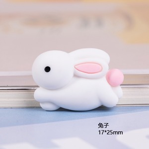Accessoires en résine, autocollants 3D mignons de dessin animé (lapin, fleur, cœur) pour coques de téléphone et bouteilles d'eau, à coller avec de la colle crème DIY - Product Image 5