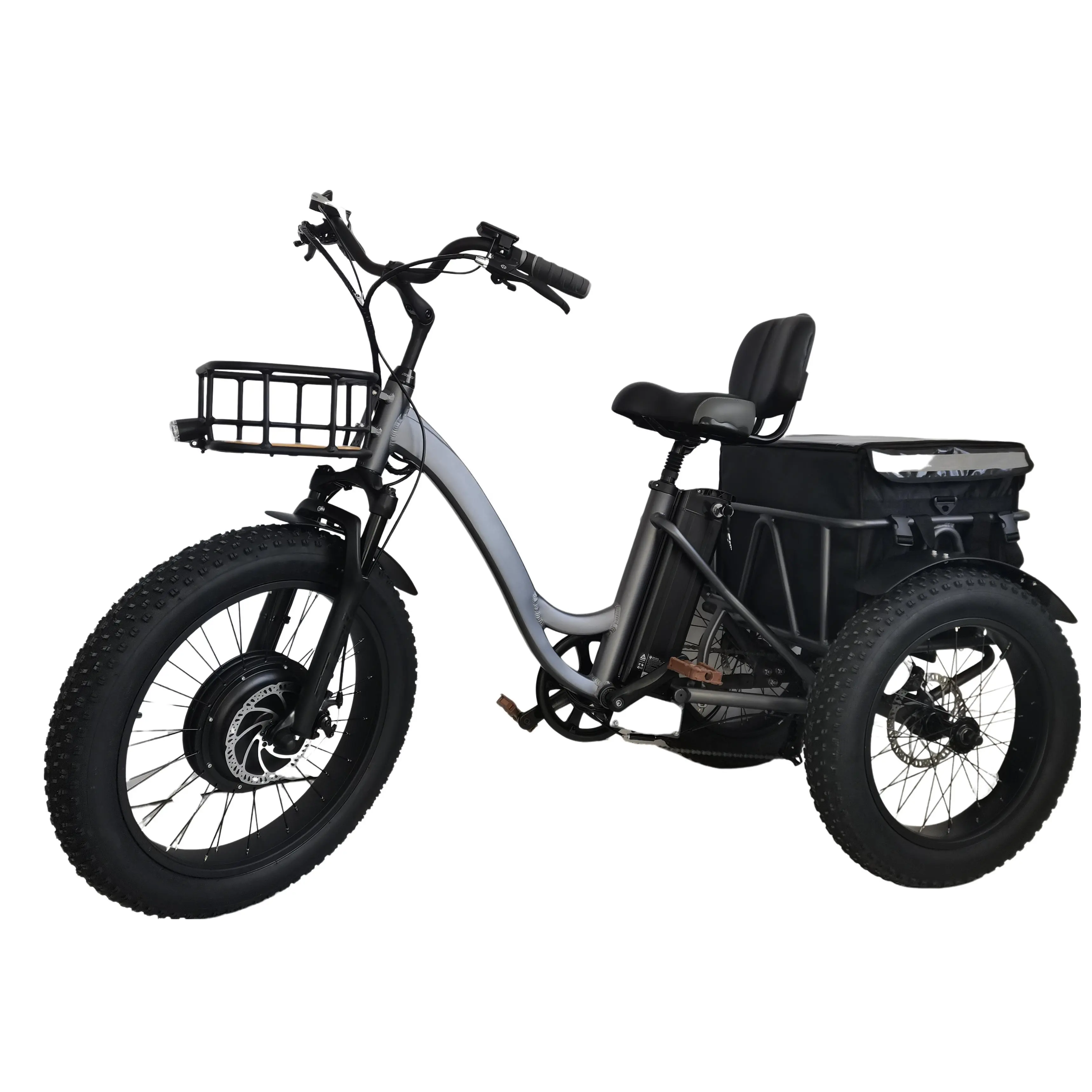 CZDM電動三輪車500WEbike 1000w 48v e-bike 20inc24インチ電動自転車カーゴバイク