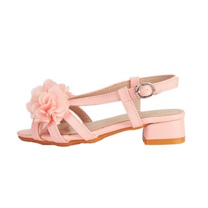 Las últimas sandalias de <span class=keywords><strong>princesa</strong></span> con flores amarillas de Good Girls, zapatos de tacón alto florales de moda para niñas, para fiestas y bailes. - Product Image 5