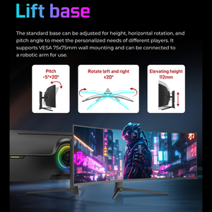 Moniteur <span class=keywords><strong>PC</strong></span> 49 pouces 5K pour le bureau à domicile, l'école et les jeux, écran étendu, moniteur de jeu professionnel 165 Hz, écran incurvé 49 pouces 4K - Product Image 6