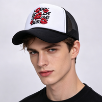 Topi Baseball 5 Panel Terlaris, Berbahan Mesh Bernapas, Model Trucker Cap, Bordir Huruf, Snapback Unisex, Gorras De Barbas