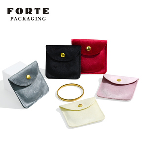 FORTE Custom Microfiber Flannelette Ring <b>Box</b> <b>Earrings</b> Bracelet Necklace Jewelry <b>Gift</b> Bag Velvet Material - Product Image 5