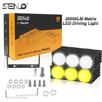 Senlo P3 Plus 190W 12V 6000K 20000LM Faros Delanteros LED Externos, Construcción de Aluminio Impermeable, 3 Lentes, Luz Alta/Baja para Automóvil