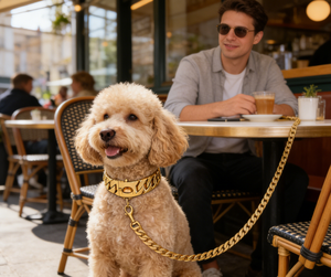 Wunderbares Luxus-Hundehalsband aus Edelstahl für den Außenbereich mit Öko-Nieten-Design - Product Image 2