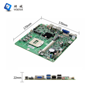 Placa Base Mini ITX Yentek de 170x170 mm con Doble HDMI, VGA, LVDs, Chipset Intel, DDR3 de Canal Único, PC Industrial - Product Image 1