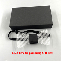 Noeud papillon lumineux LED en acrylique pour hommes Cravat Luminous DJ Dance Decoration led glowing Novelty Costume Party Gift