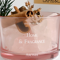 Diffuseur d'huiles essentielles avancé en fleurs séchées avec pierre de cristal pour une diffusion prolongée sans flamme, pour une maison au air frais.