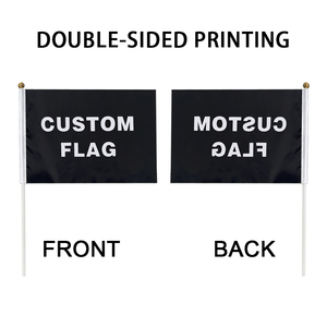 Bendera Mini Grosir Pabrik 100% Poliester Dicetak untuk Acara Desain Apa Saja Logo Apa Saja Bendera Balap Genggam - Product Image 4