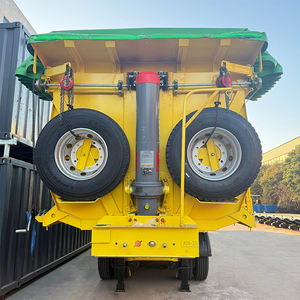 <span class=keywords><strong>Semi</strong></span>-<span class=keywords><strong>remorque</strong></span> à benne arrière de 60 tonnes 80T pour le transport de sable et de pierre, <span class=keywords><strong>prix</strong></span> d'usine, 4 essieux, robuste - Product Image 4