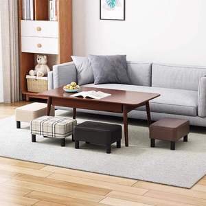 Otomana Plegable de Diseño Nórdico Moderno y Contemporáneo, de Tela y Cuero Artificial, con Patas de Madera, para Uso en Hoteles - Product Image 6