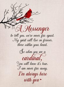 Doble cara 12x18 pulgadas arpillera Vertical un mensajero para decirle banderas de jardín cardinales para jardín Patio césped Patio - Product Image 2