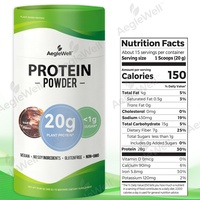 Poudre de protéines végétales AegleWell en sachets individuels, végétalien, sans gluten, sans OGM, sans soja, complément nutritionnel pour le sport et la remise en forme