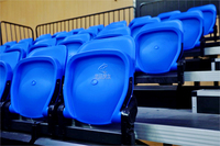 Chaise de tribune rétractable facile à utiliser Conception pliante à tip-Up pour les événements sportifs de lycée pour une utilisation de divertissement sportif