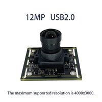 Module de caméra CMOS USB2.0 12MP IMX577 4K 4000*3000 FOV 101 °   Module de caméra de reconnaissance faciale avec objectif FEL3.25mm / CS et connecteur 5 broches