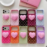 Coques de téléphone BAILI Factory Hot Polka Dot Butterfly 3D Silicone Cute Cartoon Flower Stretchable Bracket pour Tecno Spark 30C/POP 20