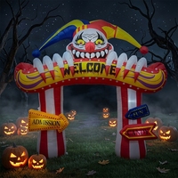 Arche Gonflable Clown d'Horreur d'Halloween pour Entrée de Maison Hantée, Fête en Plein Air, Festival, Décoration de Scène Effrayante, Modèle Gonflable