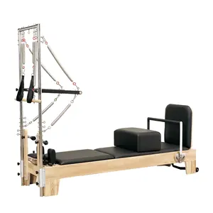 Folding Infinity Oak Wood Body Exercise Equipment Yoga Pilates Reformer Tower