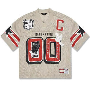 टन 2025 कस्टम पुरुषों की बॉक्सी क्रॉप्ड जर्सी विंटेज स्ट्रीटवियर स्पोर्ट्स टी-शर्ट - Product Image 1