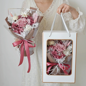 Bouquet éternel d'approvisionnement d'usine personnaliser Bouquet de roses éternelles pour toujours pour une <span class=keywords><strong>idée</strong></span> de cadeau VaseGift - Product Image 6