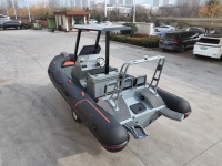 Bateau pneumatique semi-rigide en aluminium de 19 pieds (580 cm) à coque en V profond, soudé en aluminium, avec certification CE PVC Hypalon